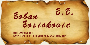 Boban Bosioković vizit kartica